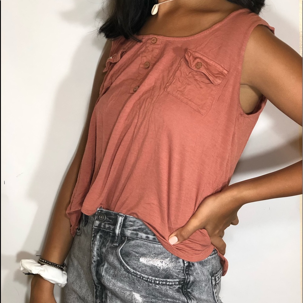 Women’s peach dressy blouse tank
